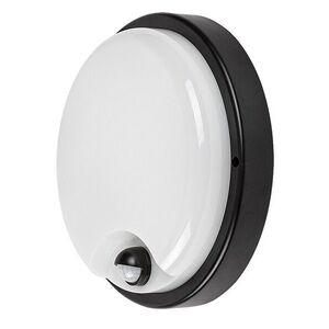 Rabalux Černé fasádní LED svítidlo s pohybovým čidlem Lonato 18W IP65 77213 obraz