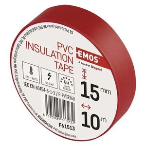 EMOS Izolační páska PVC 15mm x 10m, červená F61513 obraz