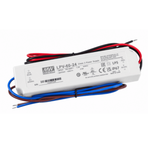 LED Solution Mean Well napájecí zdroj LPV 24V 60W IP67 LPV-60-24 obraz
