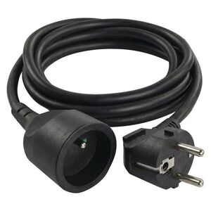 EMOS Černý prodlužovací kabel - spojka, 1.5m, 1 zásuvka, PVC, 230V, 1mm2 PC0111 obraz