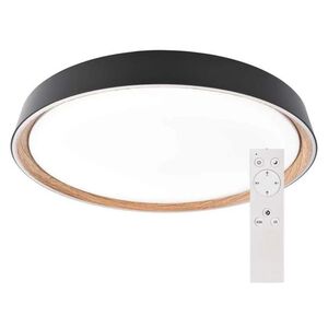 EMOS Černé stropní LED svítidlo ILVI s dekorem dřeva 500mm 45W CCT s DO ZM5117 obraz