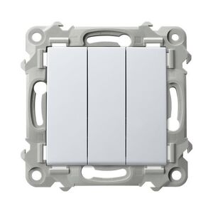 OSPEL Bílý trojitý sériový vypínač č. 5+5+5 SZAFIR bez rámečku LP-13Z/M/00 obraz