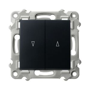 OSPEL Černé žaluziové tlačítko SZAFIR bez rámečku LP-7Z/M/33 obraz