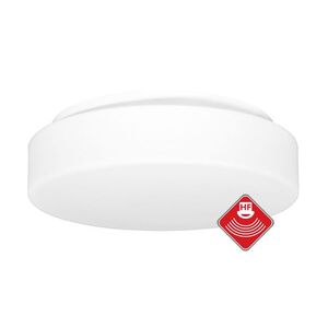 Ecolite Bílé stropní svítidlo Hector kulaté 300mm s pohybovým čidlem pro žárovku E27 W132-BI obraz