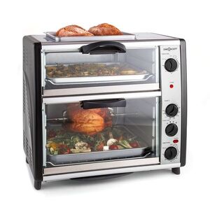 OneConcept All-You-Can-Eat, dvojitá trouba s grilovací deskou, 42 l, 2350 W obraz