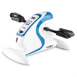KLARFIT Cycloony Mini Bike, mini rotoped, motor, 120 kg, dálkové ovládání, bílý/modrý obraz