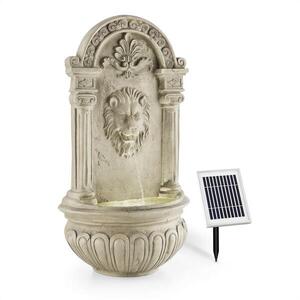 Blumfeldt Löwenstein, nástěnná fontána, zahradní, solární panel, 2 W, LED, polyresin, vzhled kamene obraz