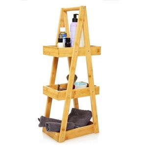 Blumfeldt Premium, regál do sprchy, 26 x 66 x 18 cm, odolný vůči vodě, bambus obraz