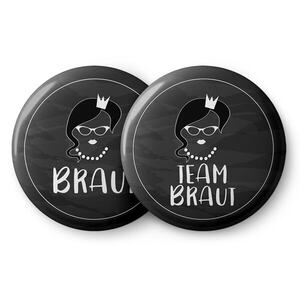 Spielehelden Odznaky Braut Vintage pro rozlučku se svobodou 12 odznaků 5, 6 cm extra velký dárek pro rozlučku se svobodou obraz
