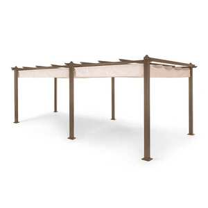 Blumfeldt Pantheon Rust, pergola, hliníková čtyřhranná trubka, 3×6 m, 4 rohové sloupky, nepromokavá obraz