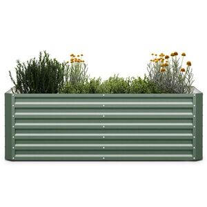 Blumfeldt High Grow Straight vyvýšený záhon 180x60x90 cm ocelový vlnitý plech, snadná montáž, odolný proti korozi a mrazu obraz