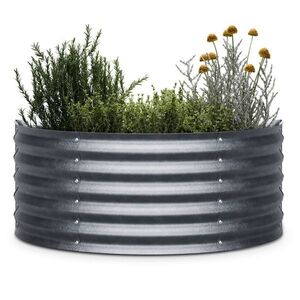 Blumfeldt High Grow půlkruhový vyvýšený záhon 105 x 43 x 60 cm ocelový vlnitý plech, snadná montáž, odolný proti rzi a mrazu obraz