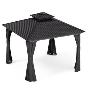 Blumfeldt ShadeFortress, altán, 3 x 3 m, střecha z pozinkované oceli, chrání před sluncem, deštěm a větrem obraz