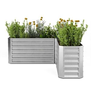 Blumfeldt High Grow vyvýšený záhon | L-tvar | odolný vůči povětrnosti | nerezový | robustní | 742 l obraz