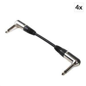 FrontStage patch kabel, sada čtyř kabelů, 6, 35 mm jack, 15 cm, zahnuté konektory obraz