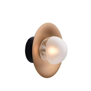 ACA Lighting nástěnné svítidlo 1XG9 mosaz/černá kov + sklo D20X15CM LAYLA HL4321W20BB obraz