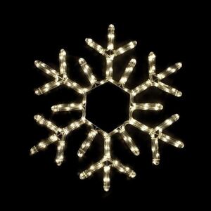 ACA Lighting Vánoční venkovní dekorace vločka, 144 LED 6m hadice, teplá bílá, s efekty, IP44, 56cm, 1.5m napájecí kabel X081814411 obraz