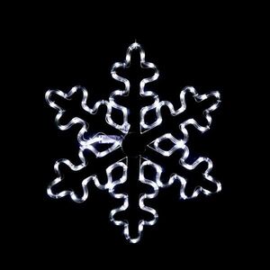ACA Lighting Vánoční venkovní dekorace vločka, 96 LED 4m hadice, studená bílá, efekty, IP44, 56cm, 1.5m napájecí kabel XSNOWBLEDW56 obraz