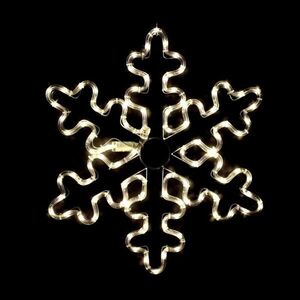 ACA Lighting Vánoční venkovní dekorace vločka, 96 LED 4m hadice, teplá bílá, s efekty, IP44, 56cm, 1.5m napájecí kabel XSNOWBLEDWW56 obraz