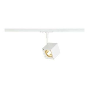 BIG WHITE SLV ALTRA DICE, bodové svítidlo pro vysokonapěťovou 1fázovou proudovou sběrnici, LED GU10 51 mm, hranaté, bílé, 50 W, vč. obraz