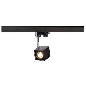 BIG WHITE SLV ALTRA DICE, bodové svítidlo pro vysokonapěťovou 3fázovou proudovou sběrnici, QPAR51, hranaté, černé, max. 50 W, vč. 3f obraz