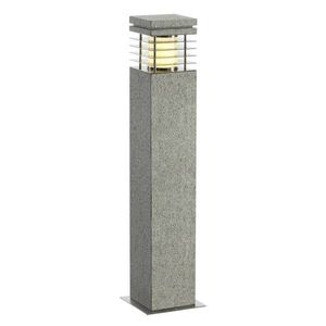 BIG WHITE SLV ARROCK GRANITE, venkovní stojací lampa, TC-(D, H, T, Q)SE, IP44, hranaté, žula, sůl a pepř, žula, D/Š/V 12/12/70 cm, max. obraz