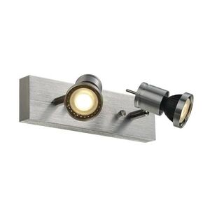 BIG WHITE SLV ASTO 2, nástěnné a stropní svítidlo, dvě žárovky, QPAR51, kartáčovaný Al, max. 150 W 147442 obraz