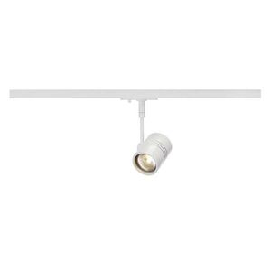 BIG WHITE SLV BIMA 1, bodové svítidlo pro vysokonapěťovou 1fázovou proudovou sběrnici, jedna žárovka, QPAR51, bílé matné, max. 50 W, obraz