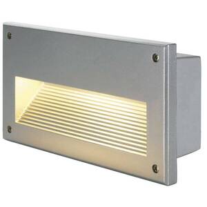 BIG WHITE SLV BRICK DOWNUNDER, venkovní nástěnné svítidlo, C35, IP44, stříbrošedé, max. 40 W 229062 obraz