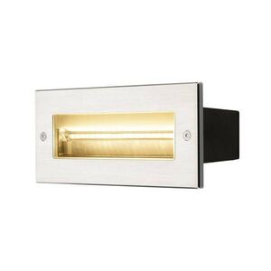 BIG WHITE SLV BRICK, venkovní nástěnné vestavné svítidlo, LED, 3000K, nerezová ocel, 230 V, IP67, 850 lm, 10 W 233660 obraz