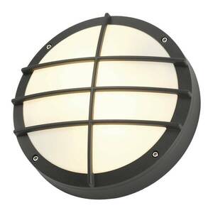 BIG WHITE SLV BULAN GRID, venkovní nástěnné a stropní svítidlo, A60, IP44, kulaté, antracit, max. 50 W, kryt PC 229085 obraz