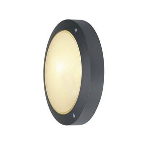 BIG WHITE SLV BULAN, venkovní nástěnné a stropní svítidlo, C35, IP44, kulaté, antracit, satinované sklo, max. 60 W 229075 obraz