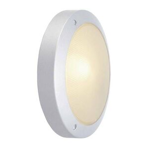 BIG WHITE SLV BULAN, venkovní nástěnné a stropní svítidlo, C35, IP44, kulaté, stříbrošedé, satinované sklo, max. 60 W 229072 obraz