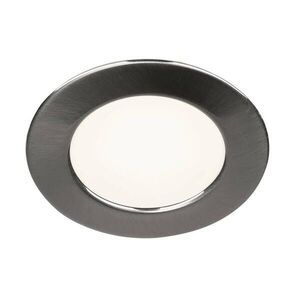 BIG WHITE SLV DL 126, vestavné svítidlo, LED, 3000K, kulaté, kartáčovaný kov, 2, 8 W, vč. listových pružin 112225 obraz