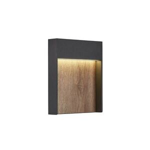 BIG WHITE SLV FLATT Outdoor, nástěnné LED svítidlo, 3000K, IP65, antracitové/hnědé 1002953 obraz