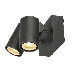 BIG WHITE SLV HELIA, venkovní nástěnné svítidlo, dvě žárovky, LED, 3000K, IP55, antracit, otočné, 2x8 W 233255 obraz