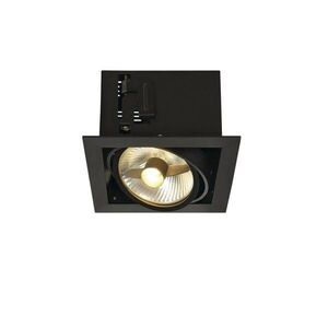 BIG WHITE SLV KADUX 1, vestavné svítidlo, jedna žárovka, QPAR111, hranaté, černé matné, max. 75 W 115540 obraz