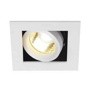 BIG WHITE SLV KADUX 1, vestavné svítidlo, jedna žárovka, QPAR51, hranaté, bílé matné, max. 50 W, vč. upínacích pružin 115511 obraz