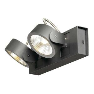 BIG WHITE SLV KALU, nástěnné a stropní svítidlo, dvě žárovky, LED, 3000K, černé, 60° 1000129 obraz