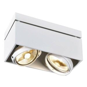 BIG WHITE SLV KARDAMOD, stropní svítidlo, dvě žárovky, QPAR111, obdélníkové, bílé, max. 150 W 117111 obraz
