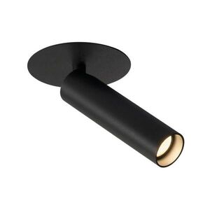 BIG WHITE SLV KARPO, vestavné svítidlo, jedna žárovka, LED, 3000K, černé, plochá rozeta, 7, 5 W 152380 obraz