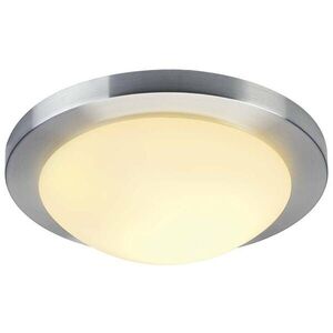 BIG WHITE SLV MELAN, stropní svítidlo, A60, kulaté, kartáčovaný Al, satinované sklo, max. 60 W 155236 obraz