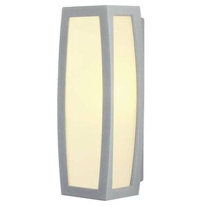 BIG WHITE SLV MERIDIAN BOX, venkovní nástěnné svítidlo, TC-(D, H, T, Q)SE, IP54, stříbrošedé, max. 20 W 230044 obraz