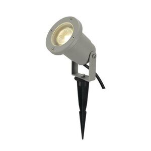 BIG WHITE SLV NAUTILUS SPIKE, venkovní svítidlo s trnem, QPAR51, IP65, stříbrošedé, max. 35 W, vč. kabelu 1, 5 m se zástrčkou 227418 obraz