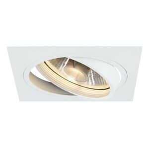 BIG WHITE SLV NEW TRIA 1, vestavné svítidlo, jedna žárovka, QPAR111, hranaté, bílé matné, max. 75 W, vč. listových pružin 113541 obraz
