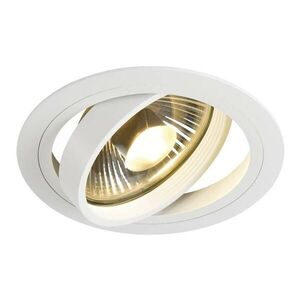 BIG WHITE SLV NEW TRIA 1, vestavné svítidlo, jedna žárovka, QPAR111, kulaté, bílé matné, max. 75 W, vč. listových pružin 113540 obraz