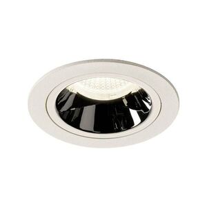 BIG WHITE SLV NUMINOS DL M vnitřní LED zápustné stropní svítidlo bílá/chrom 4000 K 40° včetně listových pružin 1003906 obraz