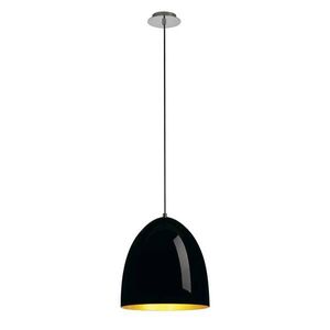 BIG WHITE SLV PARA CONE 30, závěsné svítidlo, A60, kulaté, černé/zlaté, pr. 30 cm, max. 60 W 133060 obraz