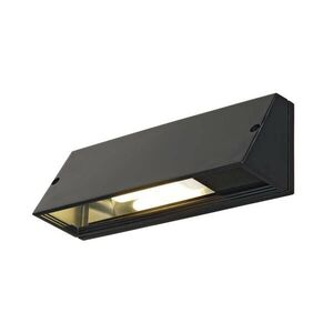 BIG WHITE SLV PEMA, venkovní nástěnné svítidlo, TC-(D, H, T, Q)SE, IP44, hranaté, černé, max. 15 W 230030 obraz