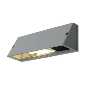 BIG WHITE SLV PEMA, venkovní nástěnné svítidlo, TC-(D, H, T, Q)SE, IP44, hranaté, stříbrošedé, max. 15 W 230034 obraz